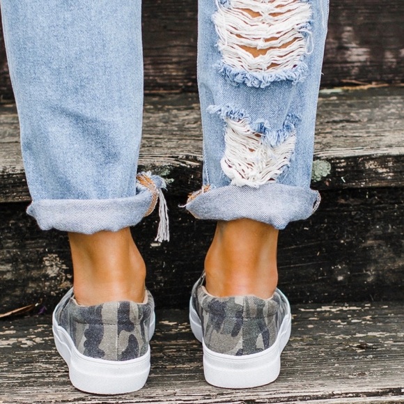 Camo Slip On Sneakers - Picture 4 of 5